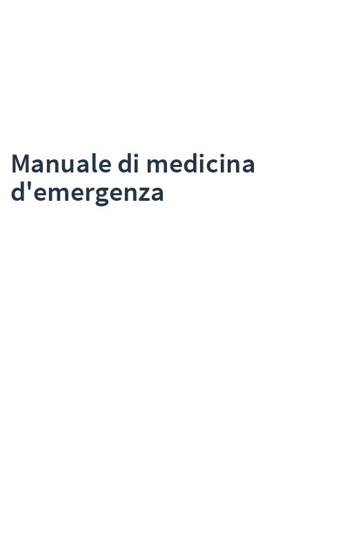 Manuale di medicina d'emergenza