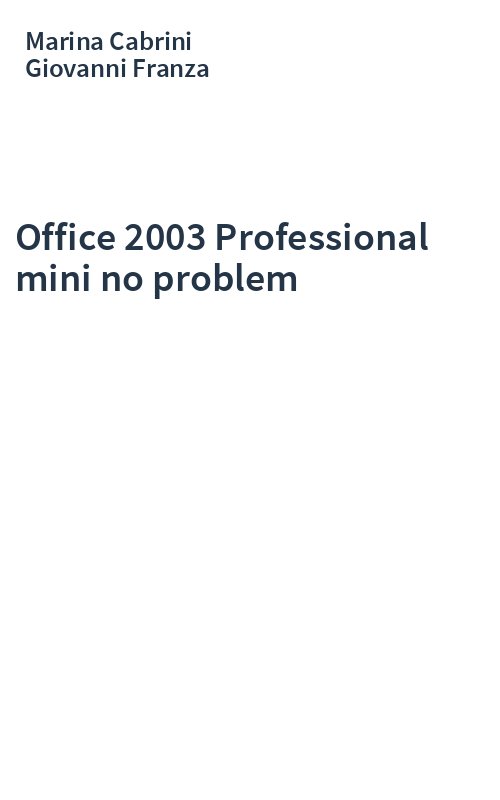 Office 2003 Professional mini no problem