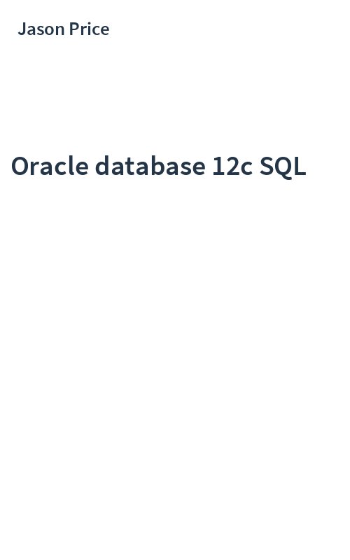 Oracle database 12c SQL
