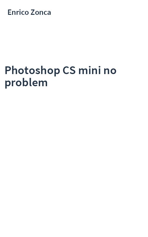 Photoshop CS mini no problem