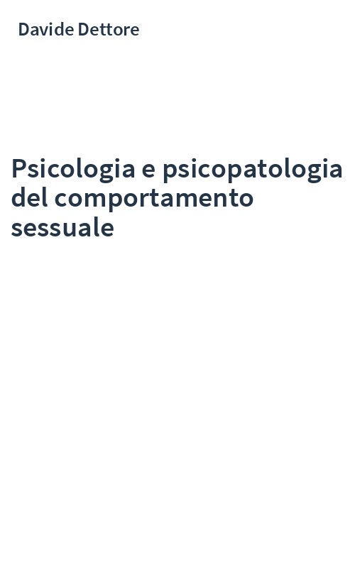 Psicologia e psicopatologia del comportamento sessuale