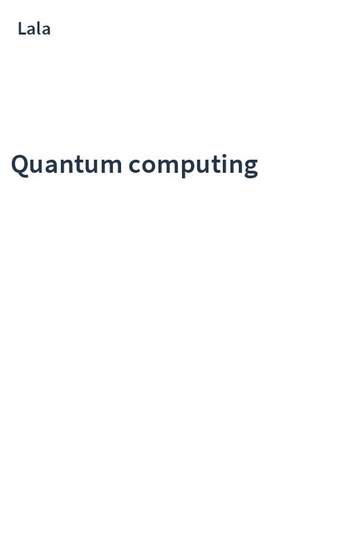 Quantum computing