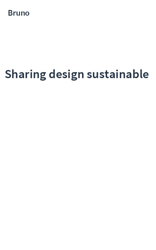 Sharing design sustainable