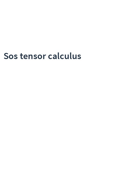 Sos tensor calculus