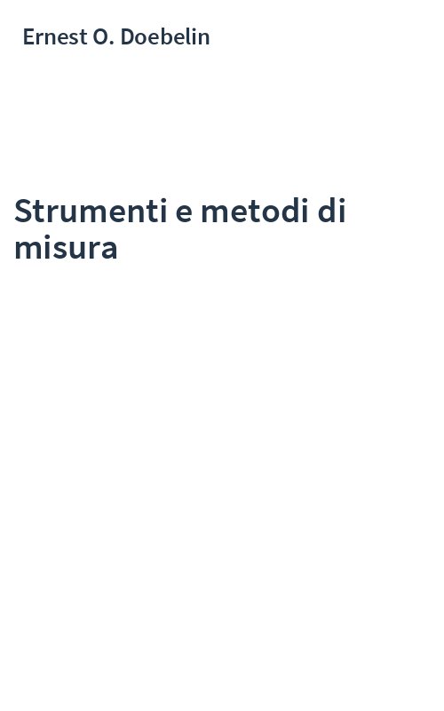 Strumenti e metodi di misura