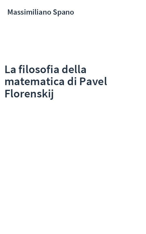 La filosofia della matematica di Pavel Florenskij