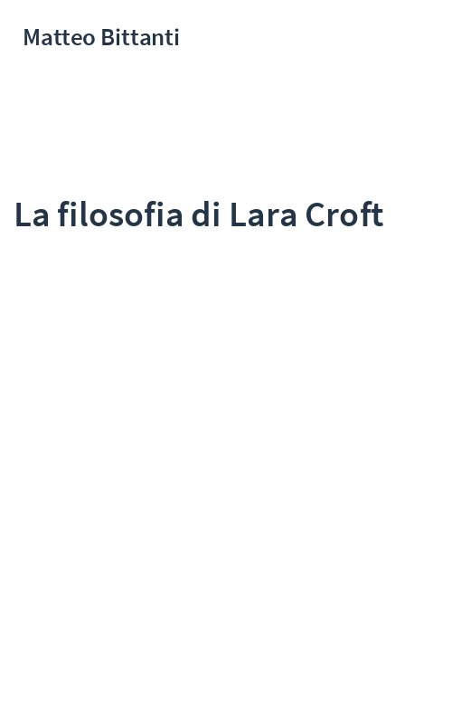 La filosofia di Lara Croft