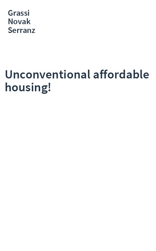 Unconventional affordable housing!