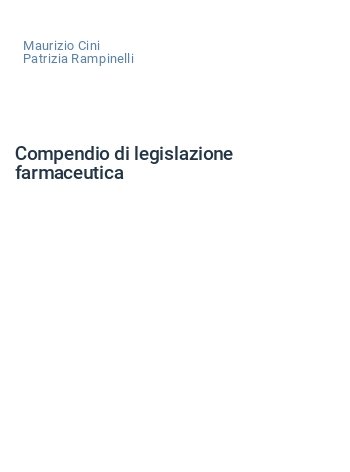 Compendio di legislazione farmaceutica