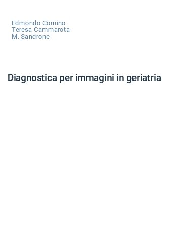 Diagnostica per immagini in geriatria