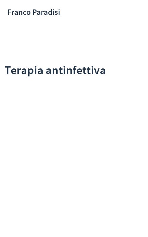 Terapia antinfettiva
