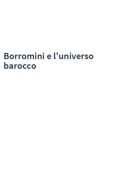 Borromini e l'universo barocco