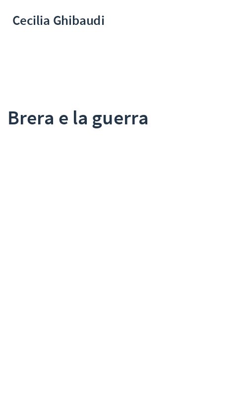 Brera e la guerra