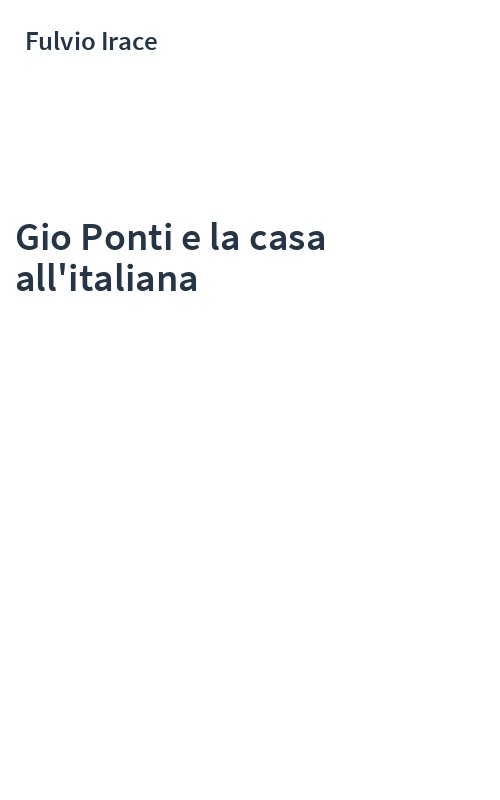 Gio Ponti e la casa all'italiana