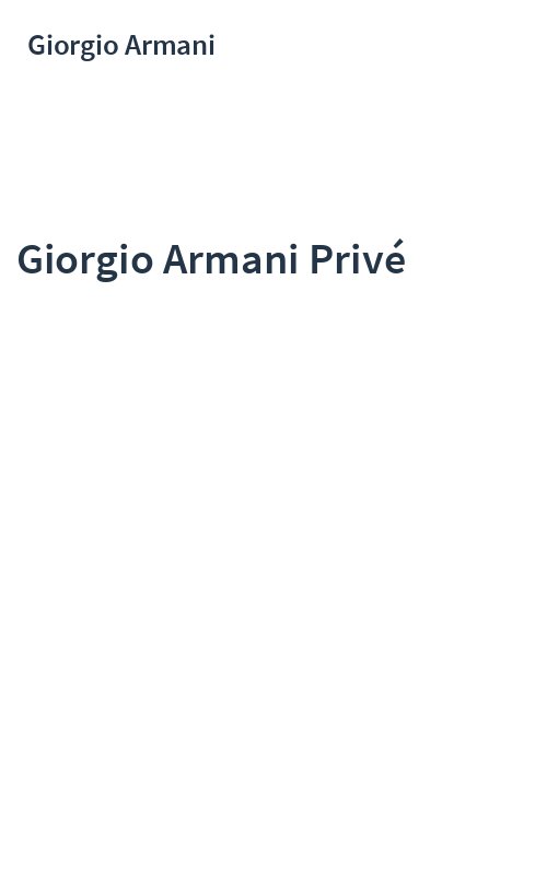 Giorgio Armani Privé