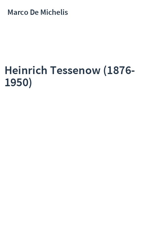 Heinrich Tessenow (1876-1950)