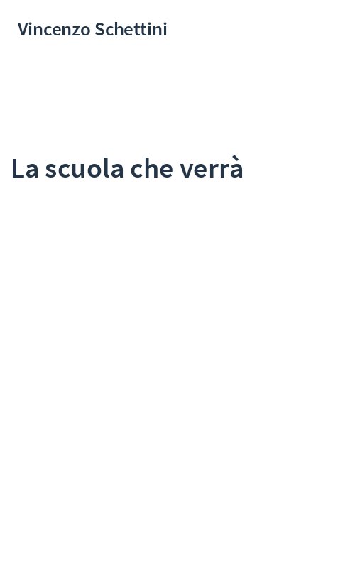 La scuola che verrà