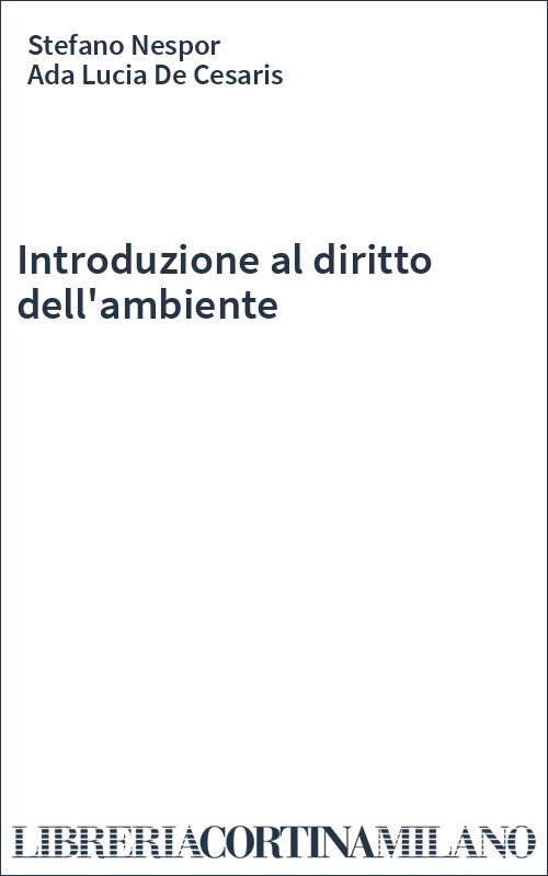 Introduzione al diritto dell'ambiente