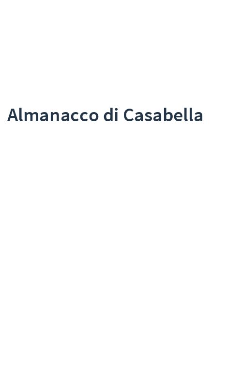 Almanacco di Casabella