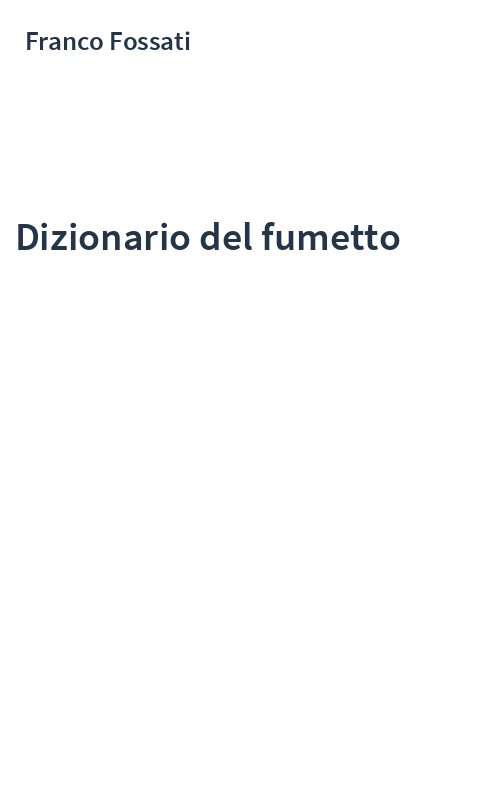 Dizionario del fumetto
