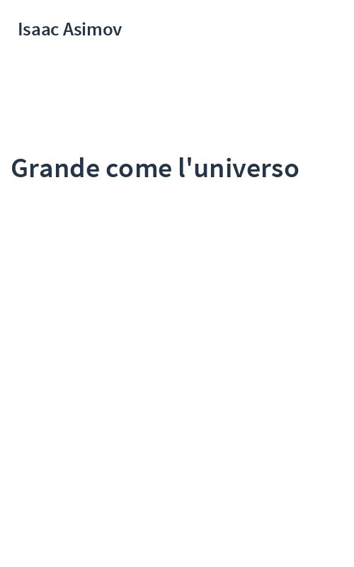 Grande come l'universo