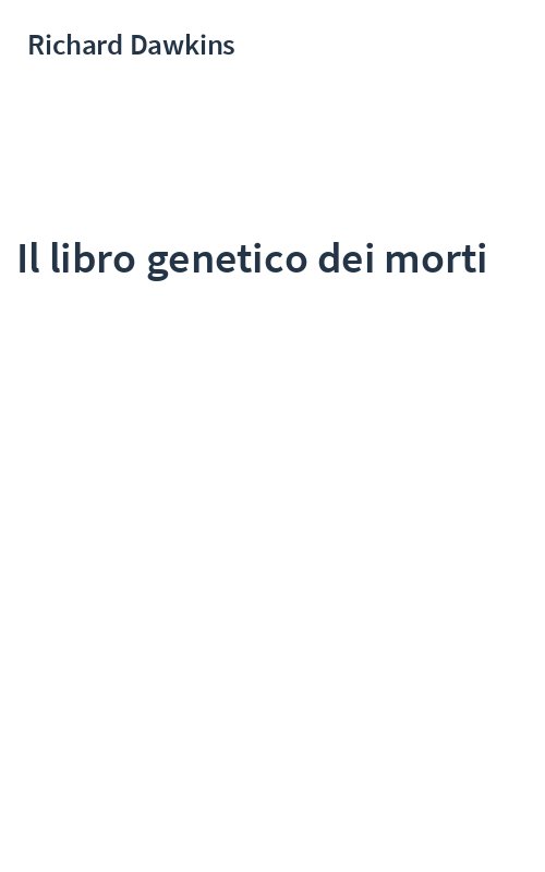 Il libro genetico dei morti