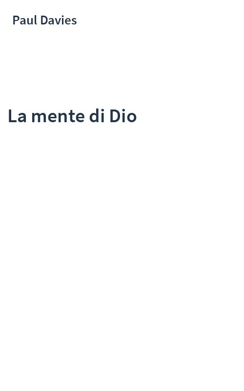 La mente di Dio