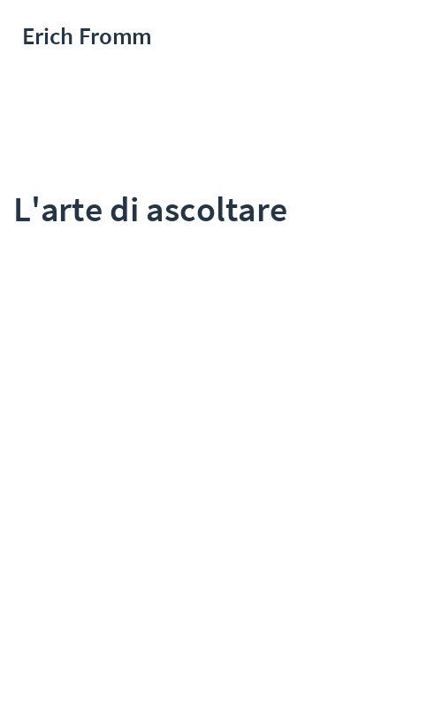 L'arte di ascoltare
