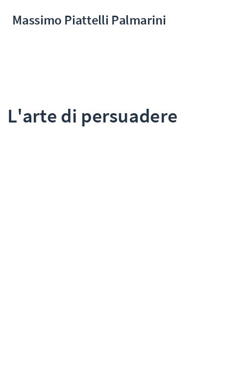L'arte di persuadere