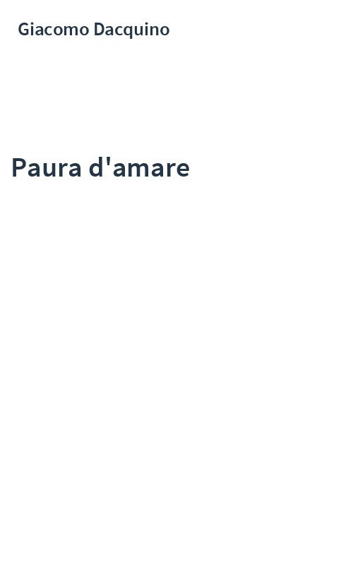 Paura d'amare