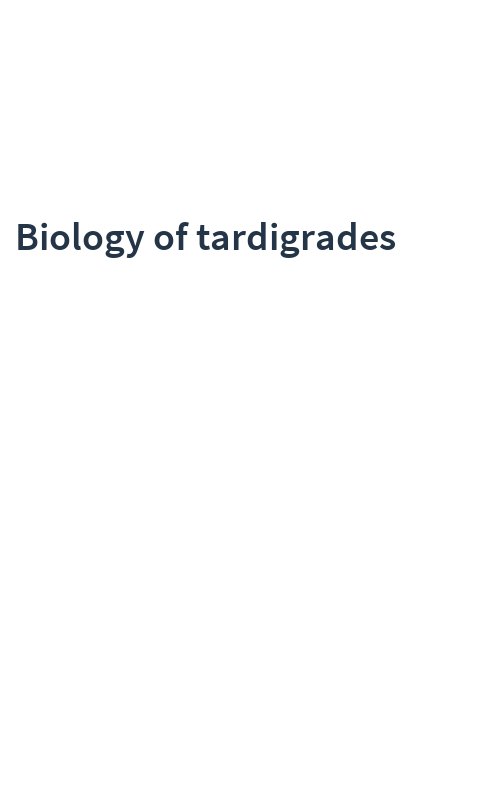 Biology of tardigrades
