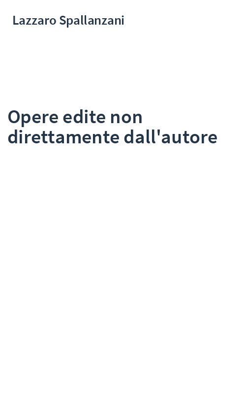 Opere edite non direttamente dall'autore
