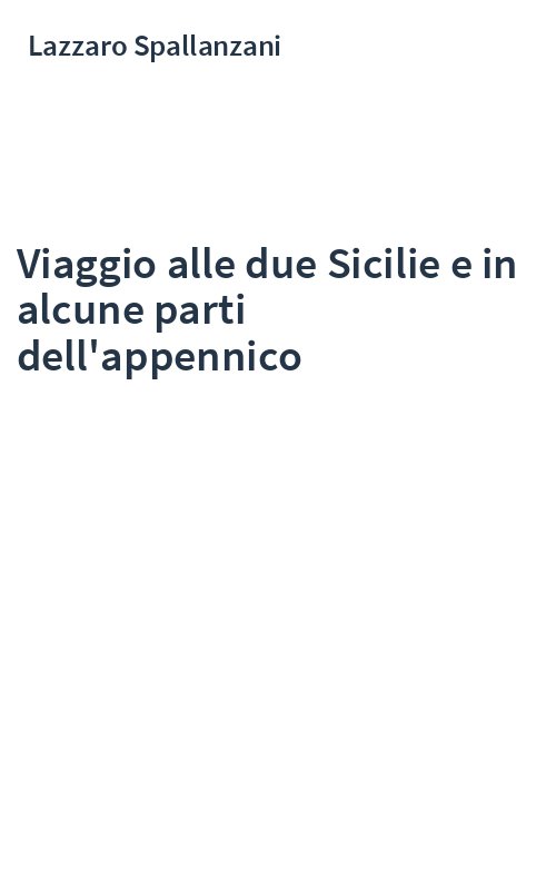 Viaggio alle due Sicilie e in alcune parti dell'appennico