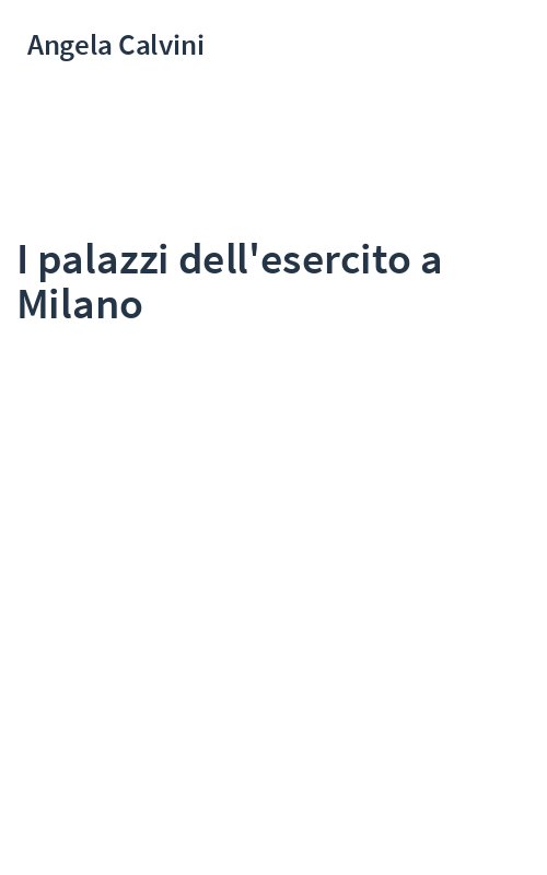 I palazzi dell'esercito a Milano