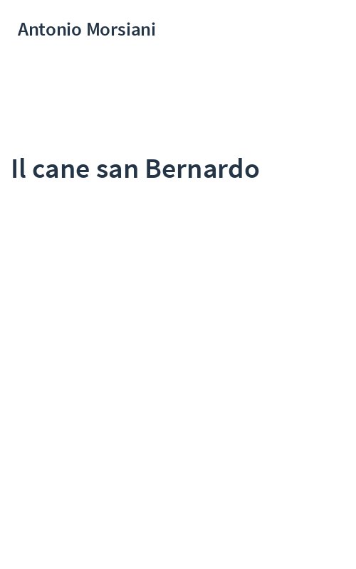 Il cane san Bernardo