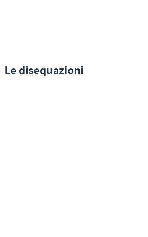 Le disequazioni