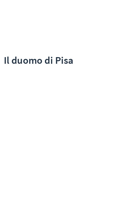 Il duomo di Pisa