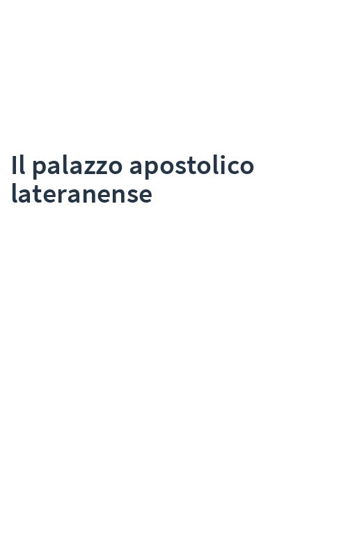 Il palazzo apostolico lateranense