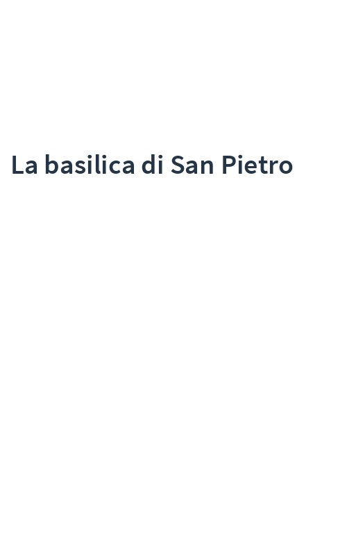 La basilica di San Pietro
