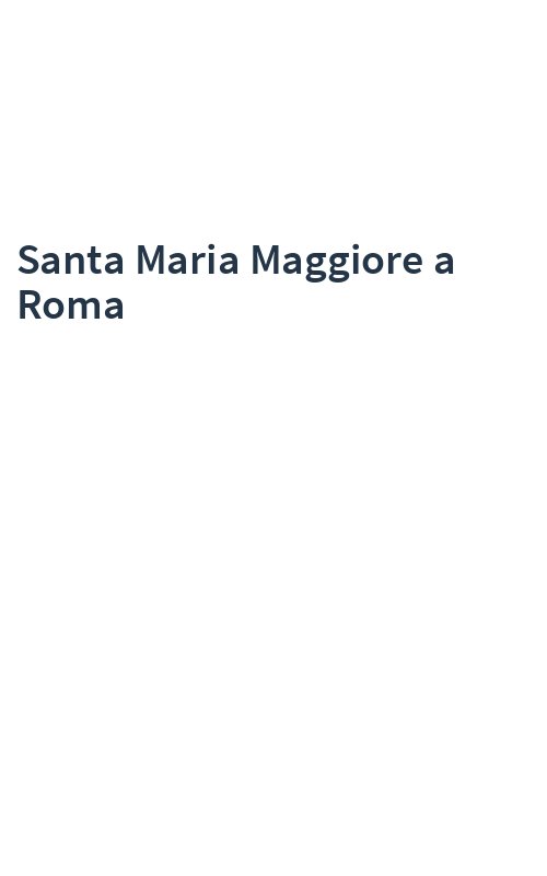 Santa Maria Maggiore a Roma