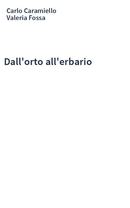 Dall'orto all'erbario