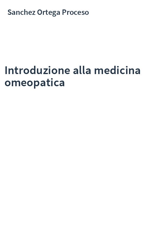 Introduzione alla medicina omeopatica
