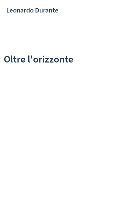 Oltre l'orizzonte