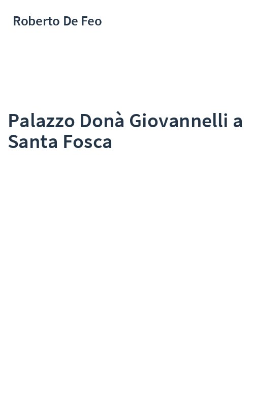 Palazzo Donà Giovannelli a Santa Fosca