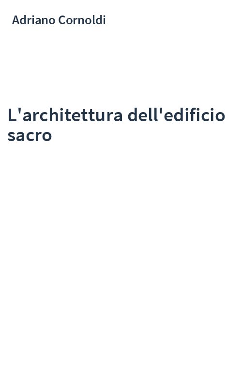 L'architettura dell'edificio sacro