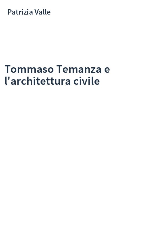 Tommaso Temanza e l'architettura civile