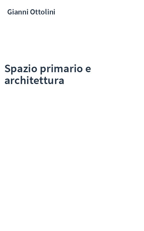 Spazio primario e architettura