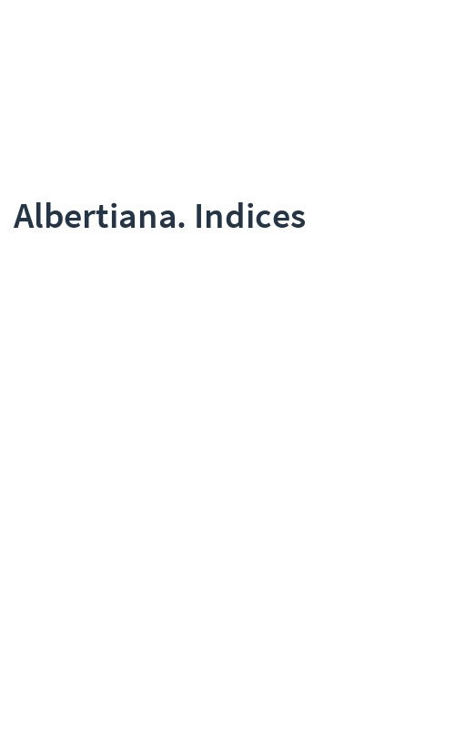 Albertiana. Indices