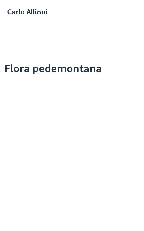 Flora pedemontana