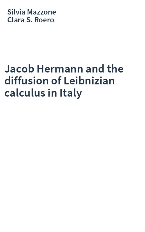 Jacob Hermann and the diffusion of Leibnizian calculus in Italy